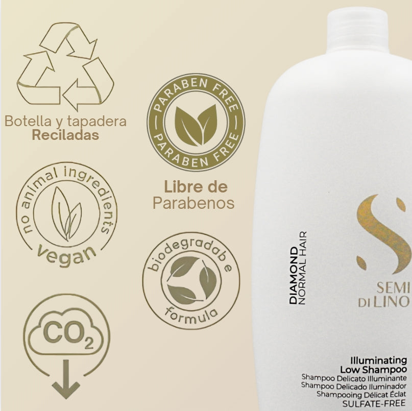 Champú Semi Di Lino Diamond Illuminating para Cabello Normal 1 Litro