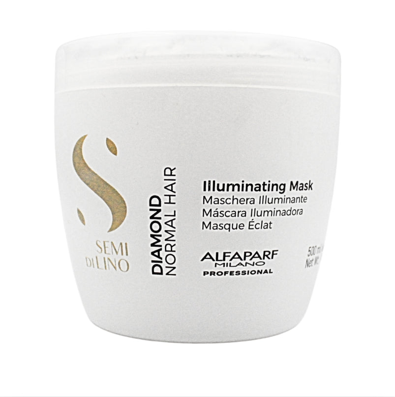 Mascarilla Iluminadora Capilar Alfaparf Semi Di Lino Diamond 500 mL