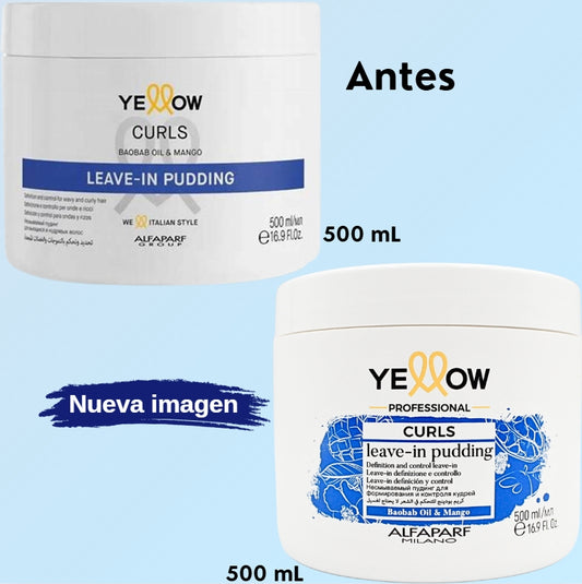 Tratamiento Capilar Sin Enjuague Yellow Curls Leave-In Pudding 500 mL
