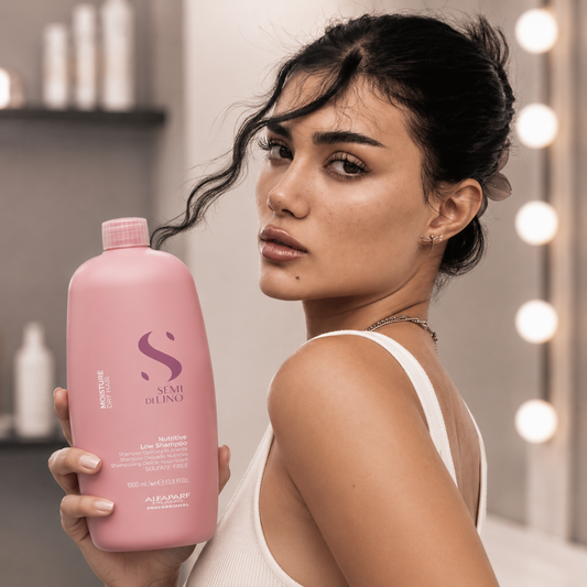 Champú Nutritivo para Cabello Seco Alfaparf Semi Di Lino Moisture 1 Litro
