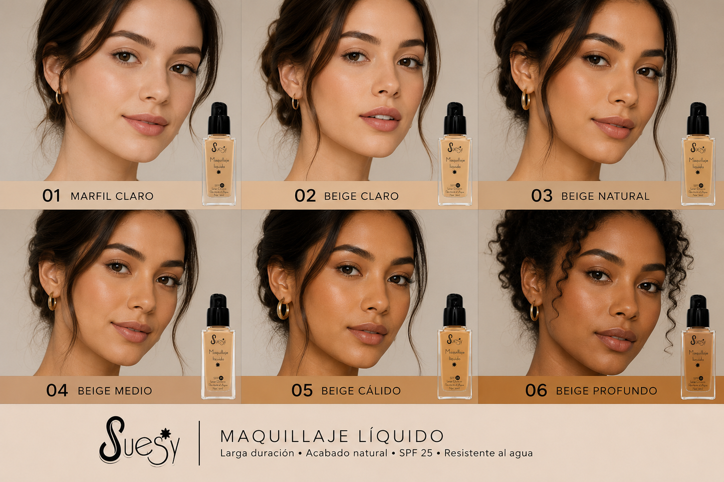 Suesy Maquillaje Líquido Alta Cobertura