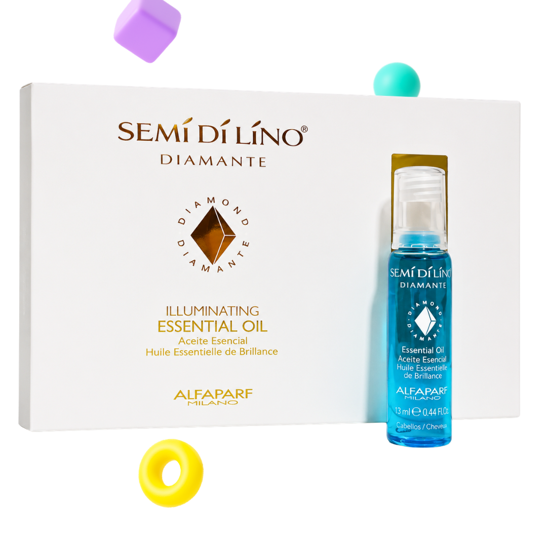Kit de 12 Ampolletas Alfaparf Semi Di Lino Diamante Illuminating Essential Oil 12x(13 mL c/u)