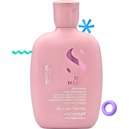Champú Nutritivo para Cabello Seco Alfaparf Semi Di Lino Moisture 250 mL