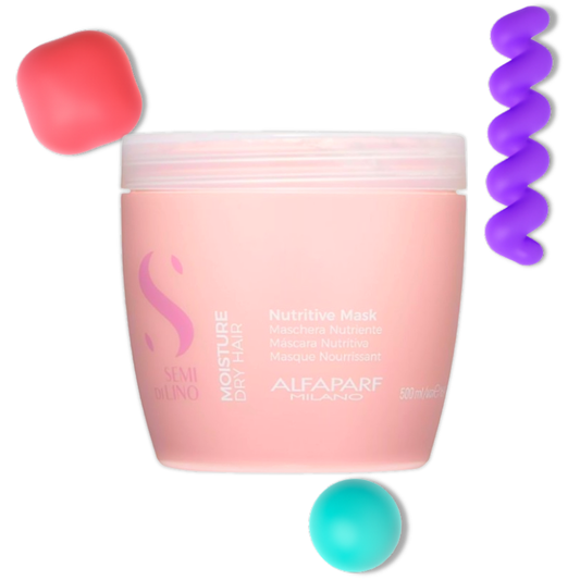 Mascarilla Nutritiva para Cabello Seco Alfaparf Semi Di Lino Moisture 500 mL