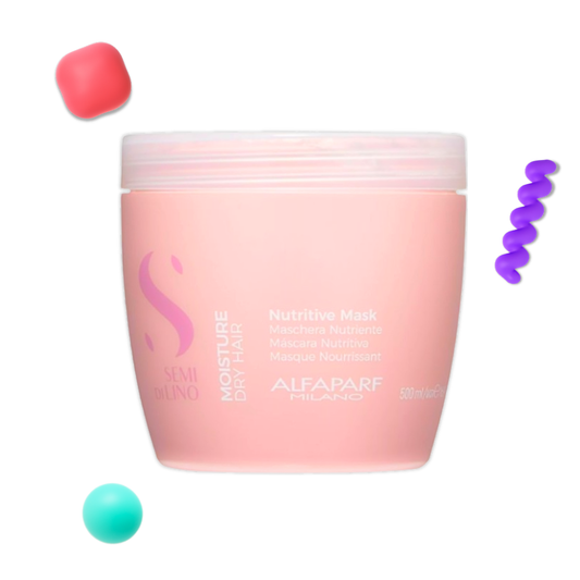 Mascarilla Nutritiva para Cabello Seco Alfaparf Semi Di Lino Moisture 500 mL
