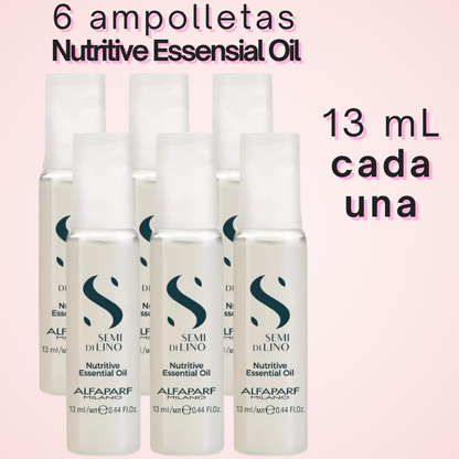 Alfaparf Semi Di Lino Moisture Nutritive Essential Oil 6x13 mL