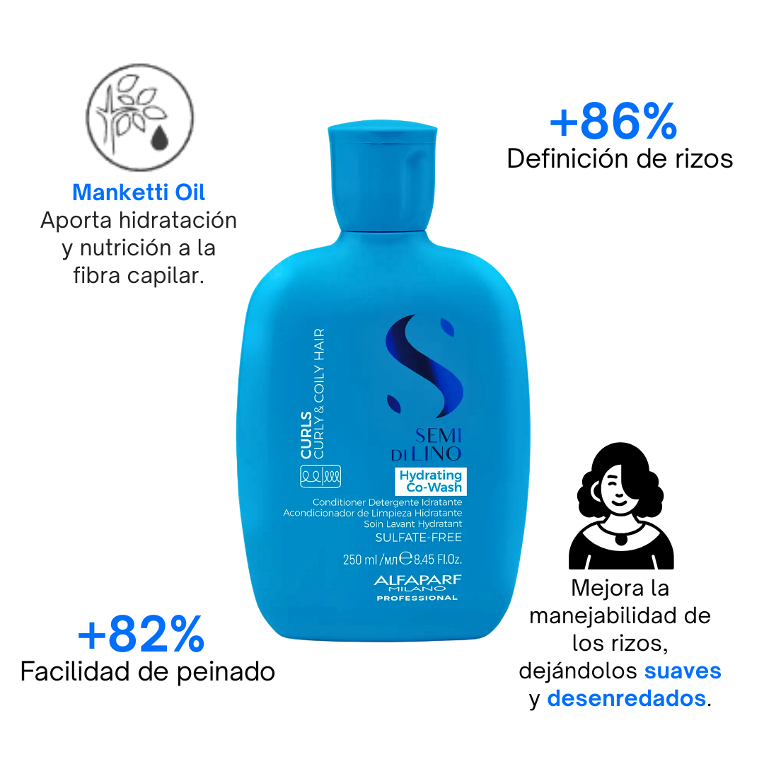 Alfaparf Semi Di Lino Curls Hydrating Co-wash 200 mL