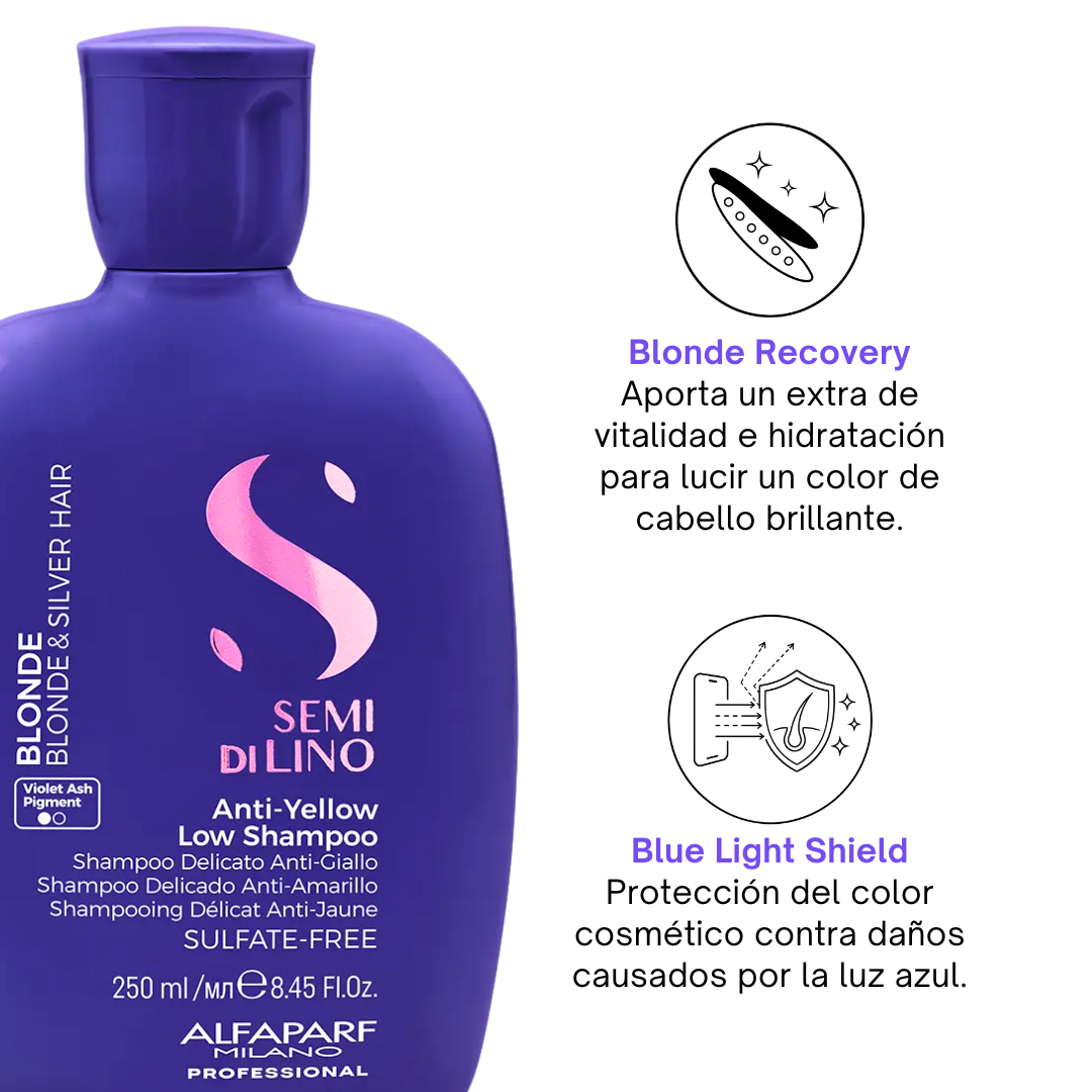 Alfaparf Semi Di Lino Blonde Anti-Yellow Low Shampoo 250 mL