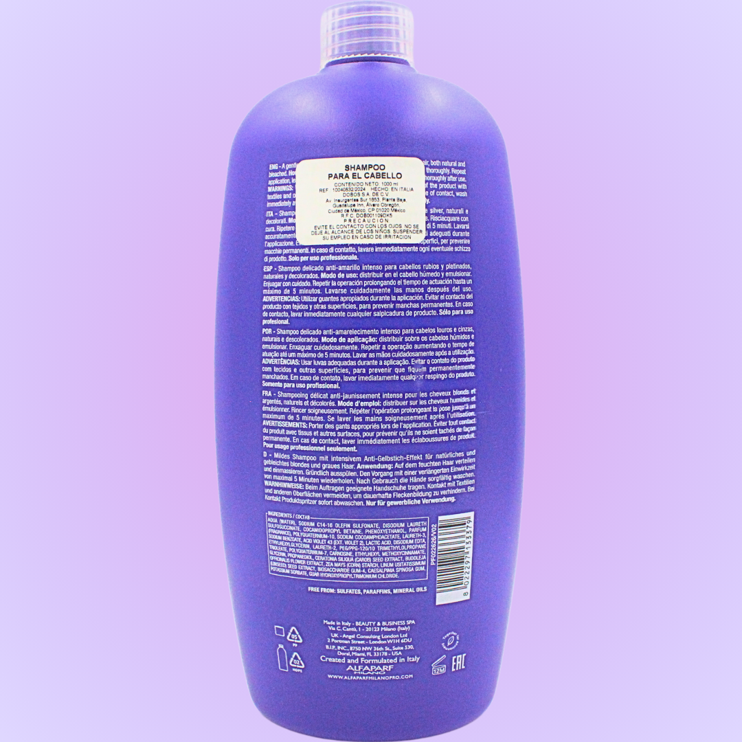 Alfaparf Semi Di Lino Blonde Intense Anti-Yellow Low Shampoo 1000 mL