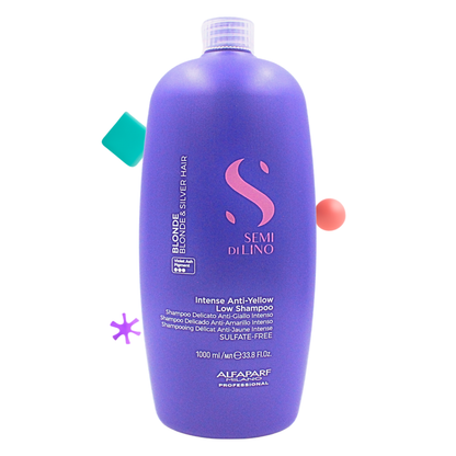 Alfaparf Semi Di Lino Blonde Intense Anti-Yellow Low Shampoo 1000 mL