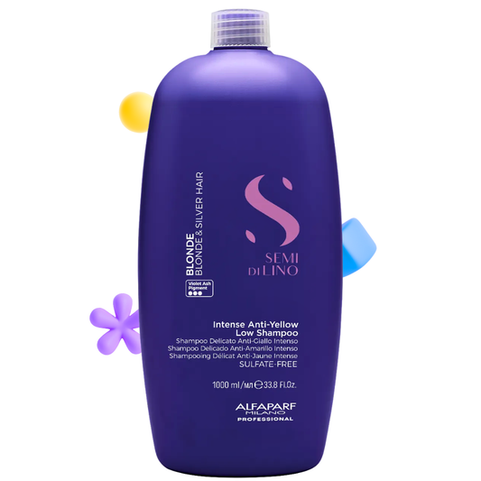 Alfaparf Semi Di Lino Blonde Intense Anti-Yellow Low Shampoo 1000 mL