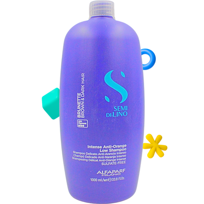 Alfaparf Semi Di Lino Brunette Intense Anti-Orange Low Shampoo 1000 mL