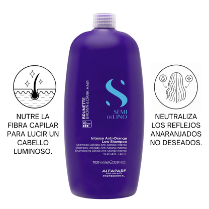 Alfaparf Semi Di Lino Brunette Intense Anti-Orange Low Shampoo 1000 mL