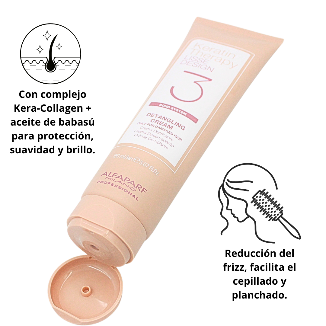 Professional Keratin Therapy Lisse Design Detangling Cream Step #3