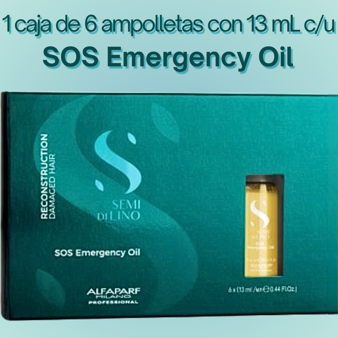 Alfaparf Semi Di Lino Reconstruction SOS Emergency Oil 6x13 mL