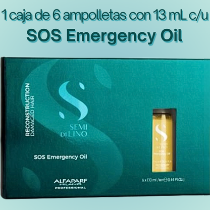Alfaparf Semi Di Lino Reconstruction SOS Emergency Oil 6x13 mL