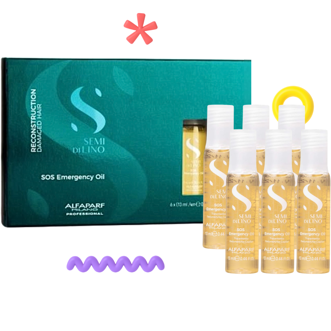 Alfaparf Semi Di Lino Reconstruction SOS Emergency Oil 6x13 mL
