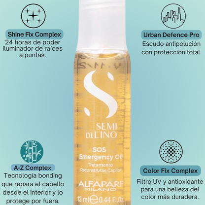 Alfaparf Semi Di Lino Reconstruction SOS Emergency Oil 6x13 mL