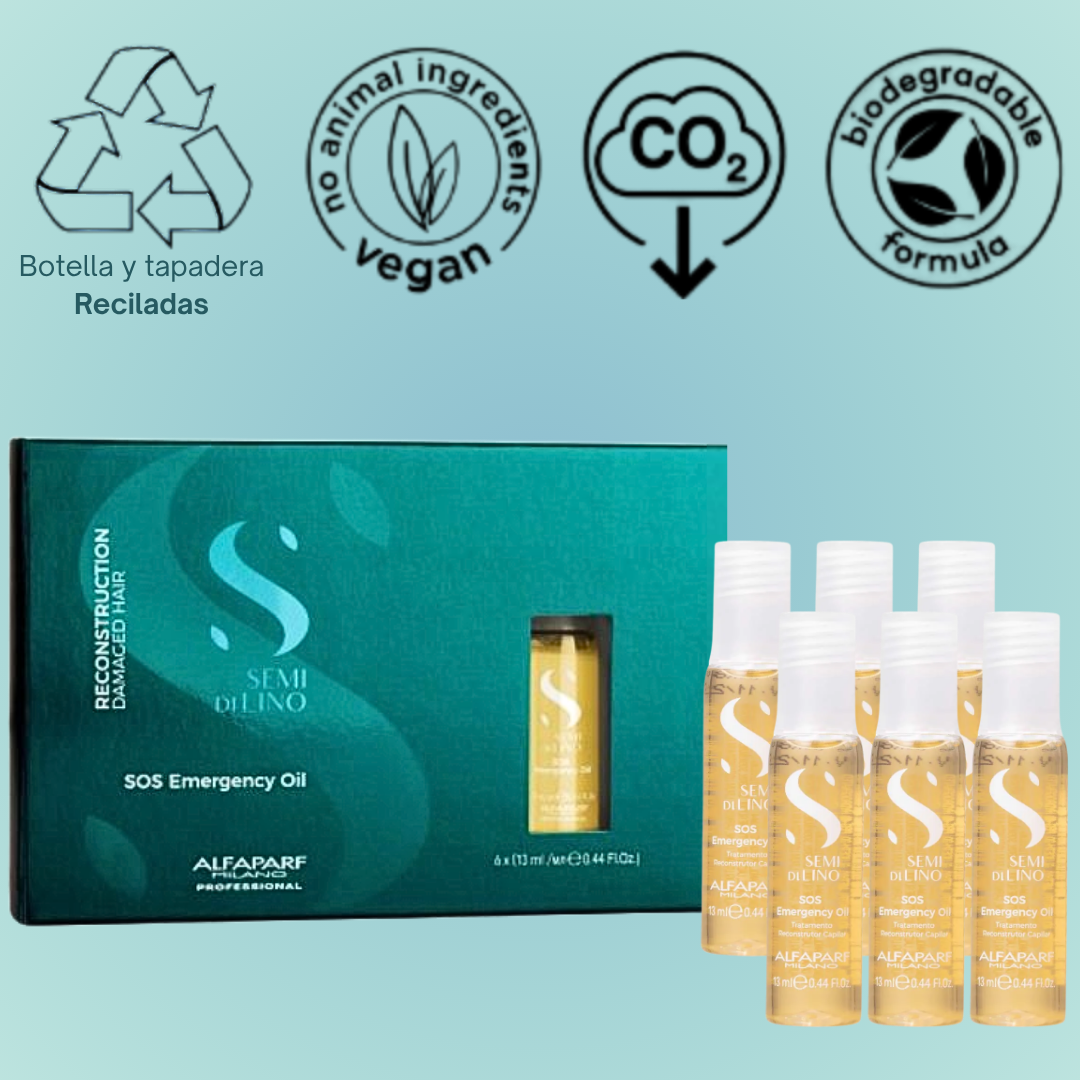 Alfaparf Semi Di Lino Reconstruction SOS Emergency Oil 6x13 mL
