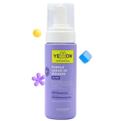 Yellow Silver Purple Leave-In Mousse Matizador