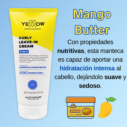 Tratamiento Capilar Sin Enjuague para Rizos Yellow Curls 250 mL