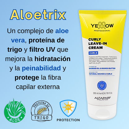 Tratamiento Capilar Sin Enjuague para Rizos Yellow Curls 250 mL