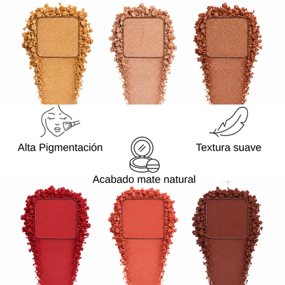 Suesy Paleta de Rubor e Iluminador 6 Tonos