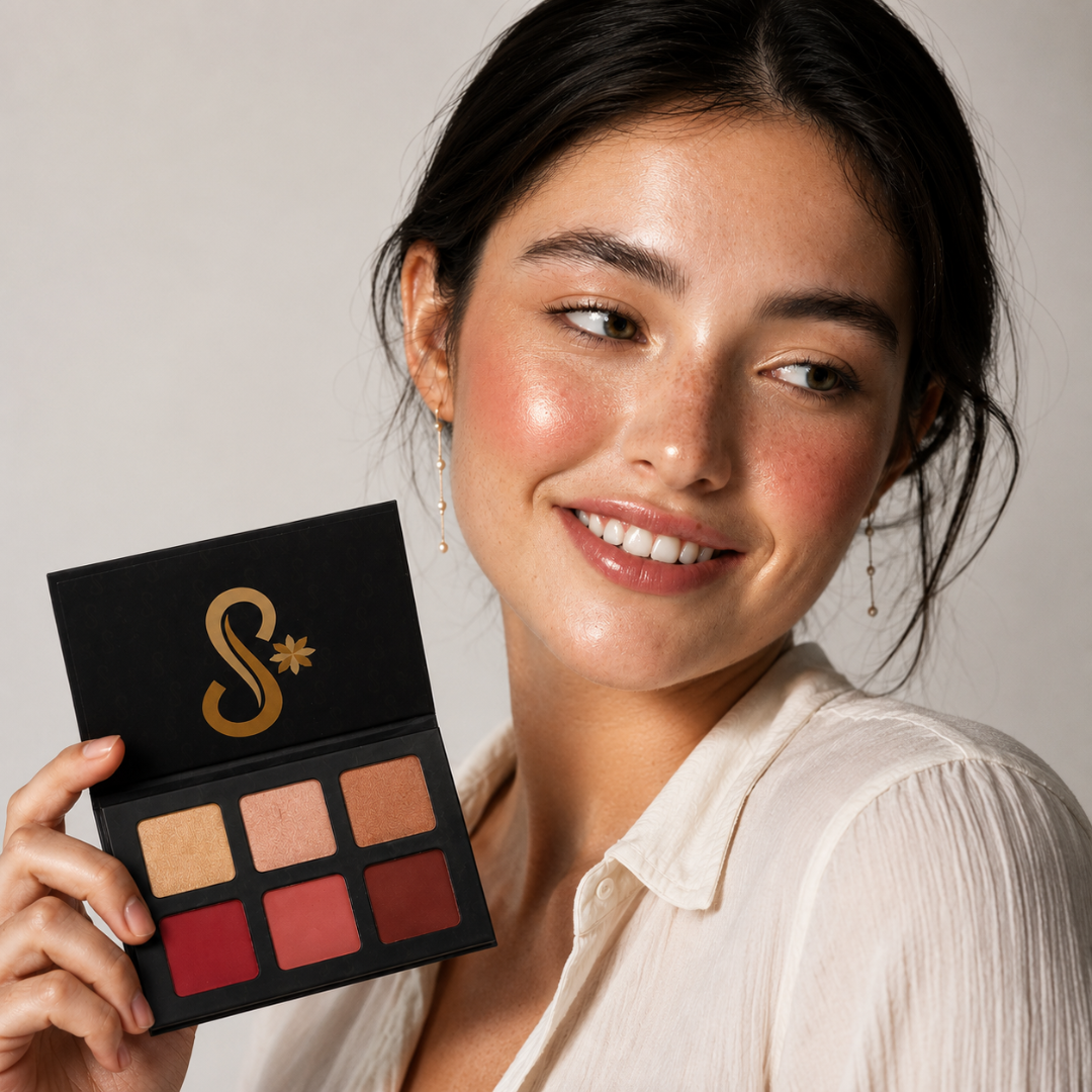 Suesy Paleta de Rubor e Iluminador 6 Tonos