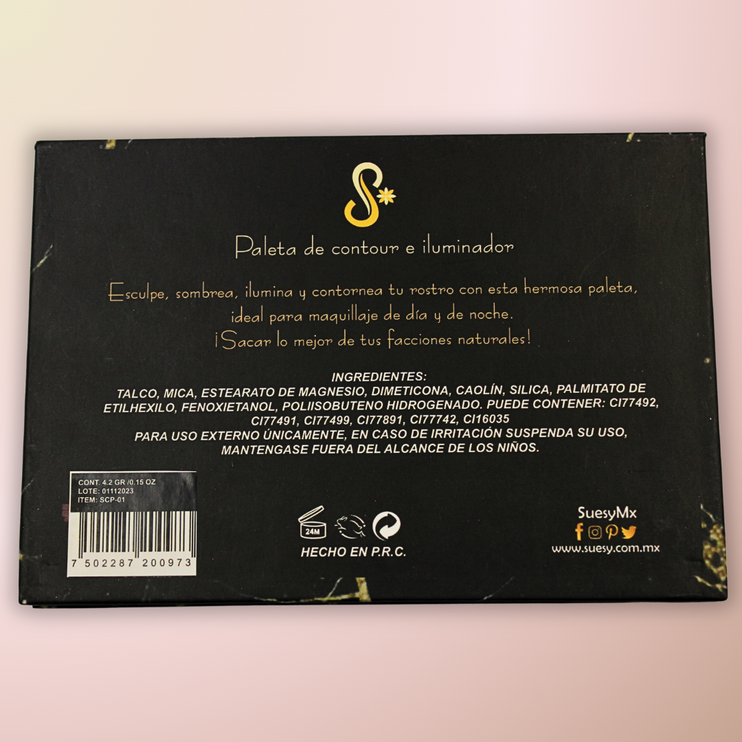 Suesy Paleta de Contour e Iluminador 6 Tonos