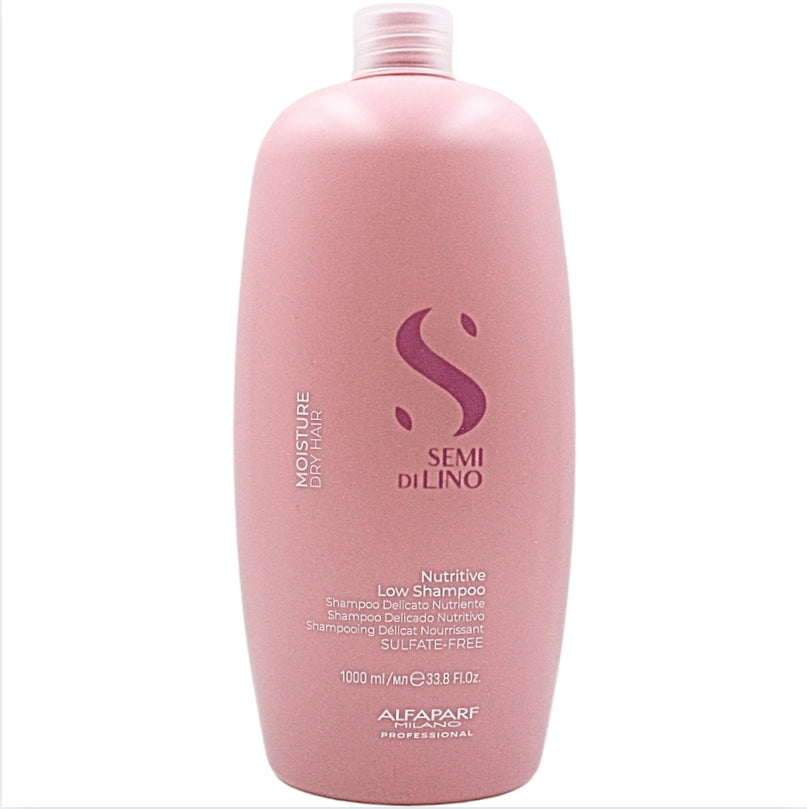 Champú Nutritivo para Cabello Seco Alfaparf Semi Di Lino Moisture 1 Litro
