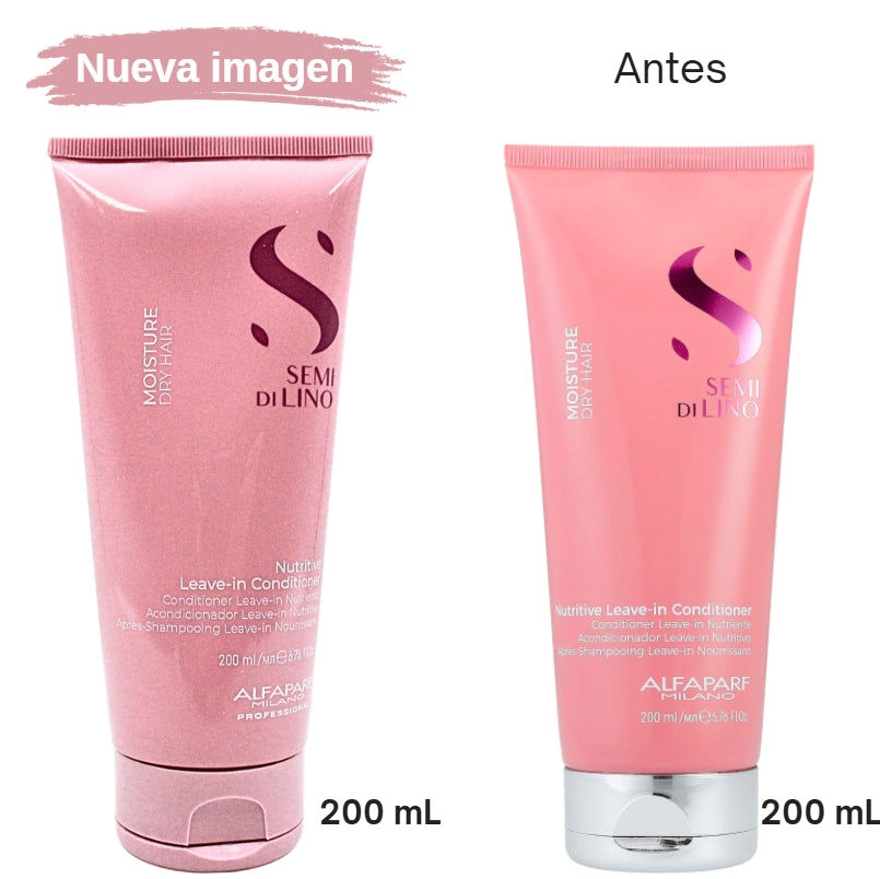 Acondicionador Sin Enjuague Nutritivo Semi Di Lino Moisture 200 mL