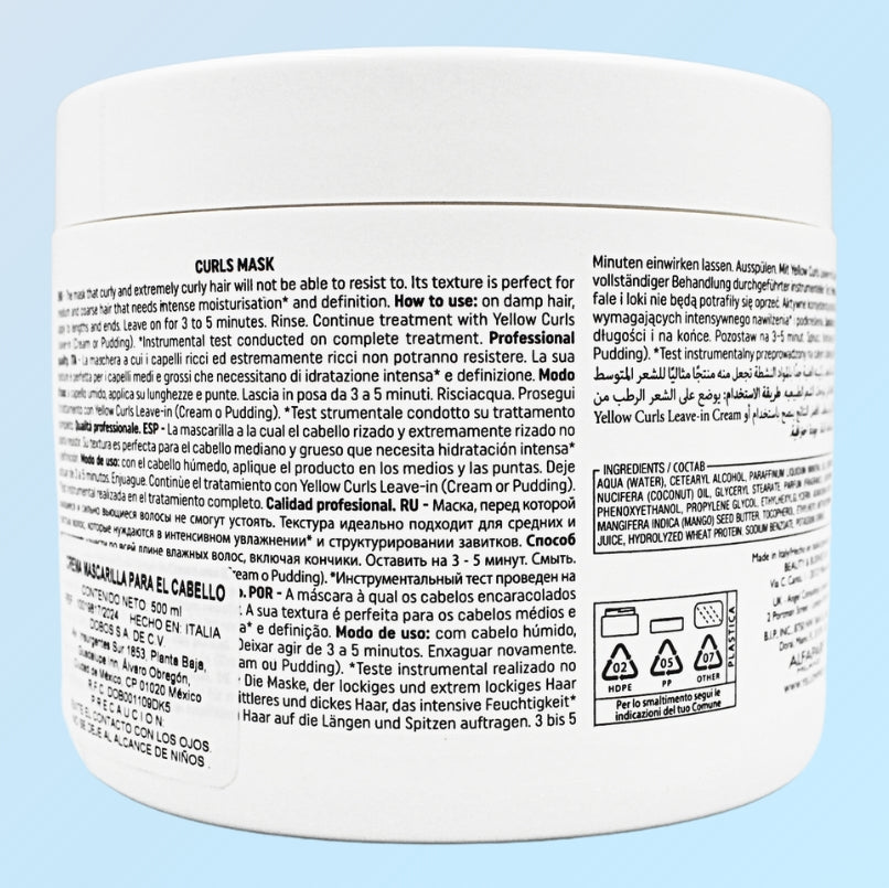 Mascarilla para Rizos Yellow Curls 500 mL