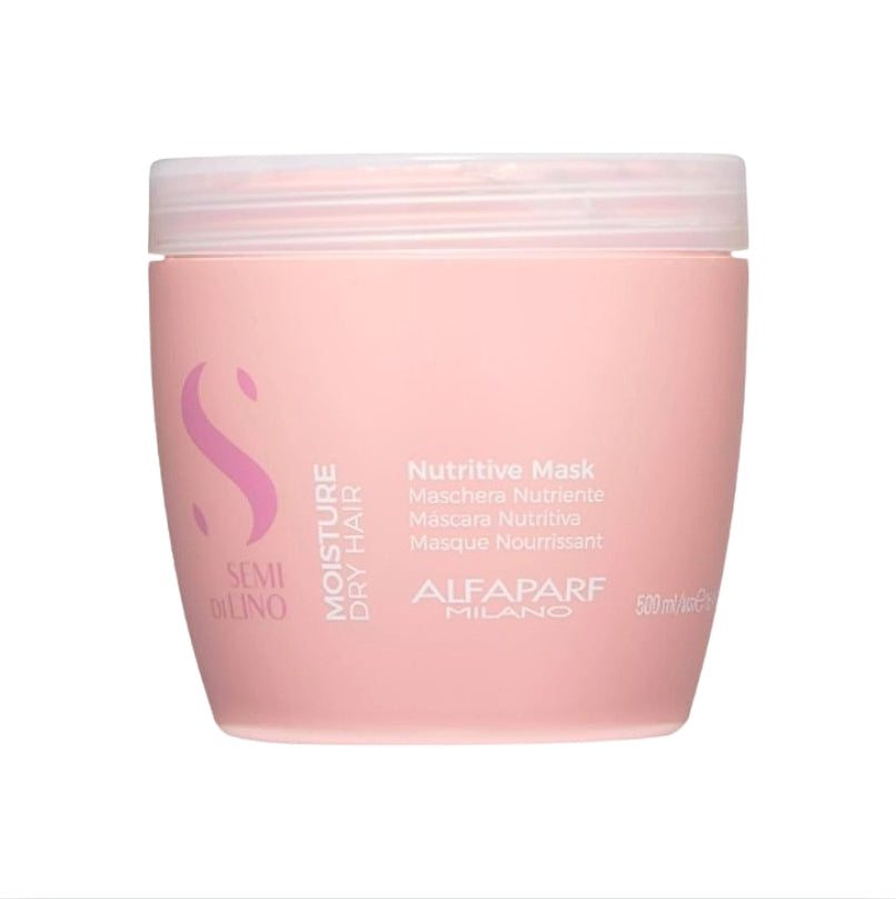 Mascarilla Nutritiva para Cabello Seco Alfaparf Semi Di Lino Moisture 500 mL