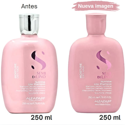 Champú Nutritivo para Cabello Seco Alfaparf Semi Di Lino Moisture 250 mL
