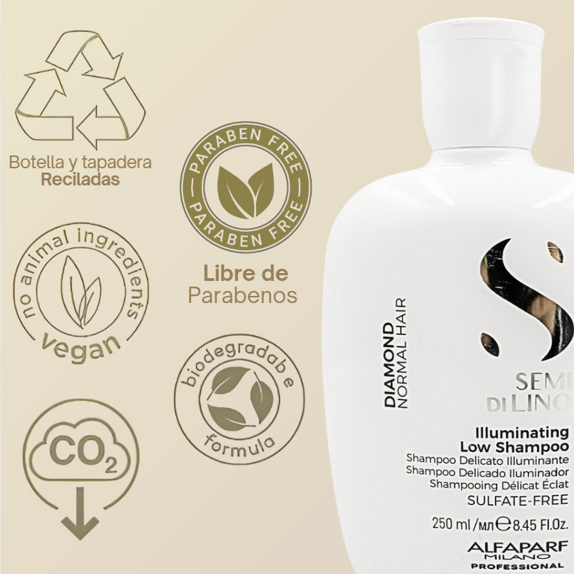 Champú Semi Di Lino Diamond Illuminating para Cabello Normal 250 mL