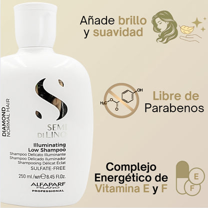 Champú Semi Di Lino Diamond Illuminating para Cabello Normal 250 mL