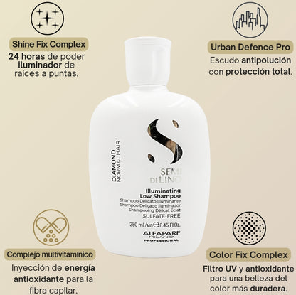 Champú Semi Di Lino Diamond Illuminating para Cabello Normal 250 mL