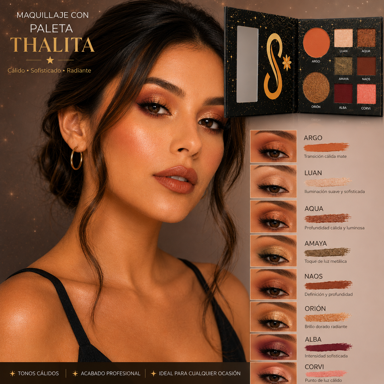 Paleta de Sombras Ambar/Thalita Suesy