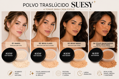 Suesy Polvo Traslúcido Fijador Acabado Natural